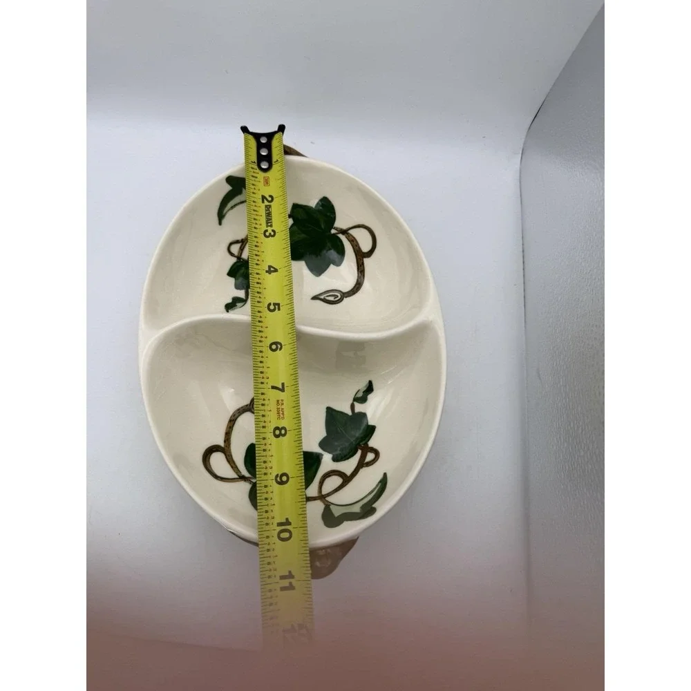 Metlox Poppytrail Homestead Provincial Divided Serving Bowl Ivy California USA